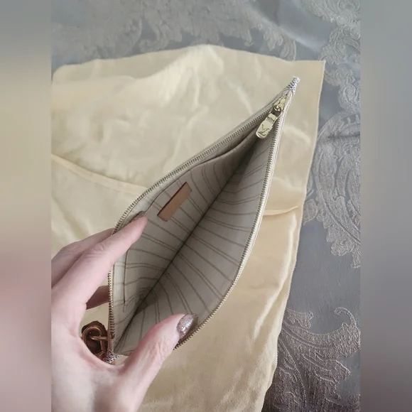 Louis Vuitton Checkered Clutch with Brown Strap - Picture 7 of 7